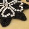 1 Piece 4.5" Width Black Beaded Rhinestone Flower Applique for Dress Embellishment and Costume DIY